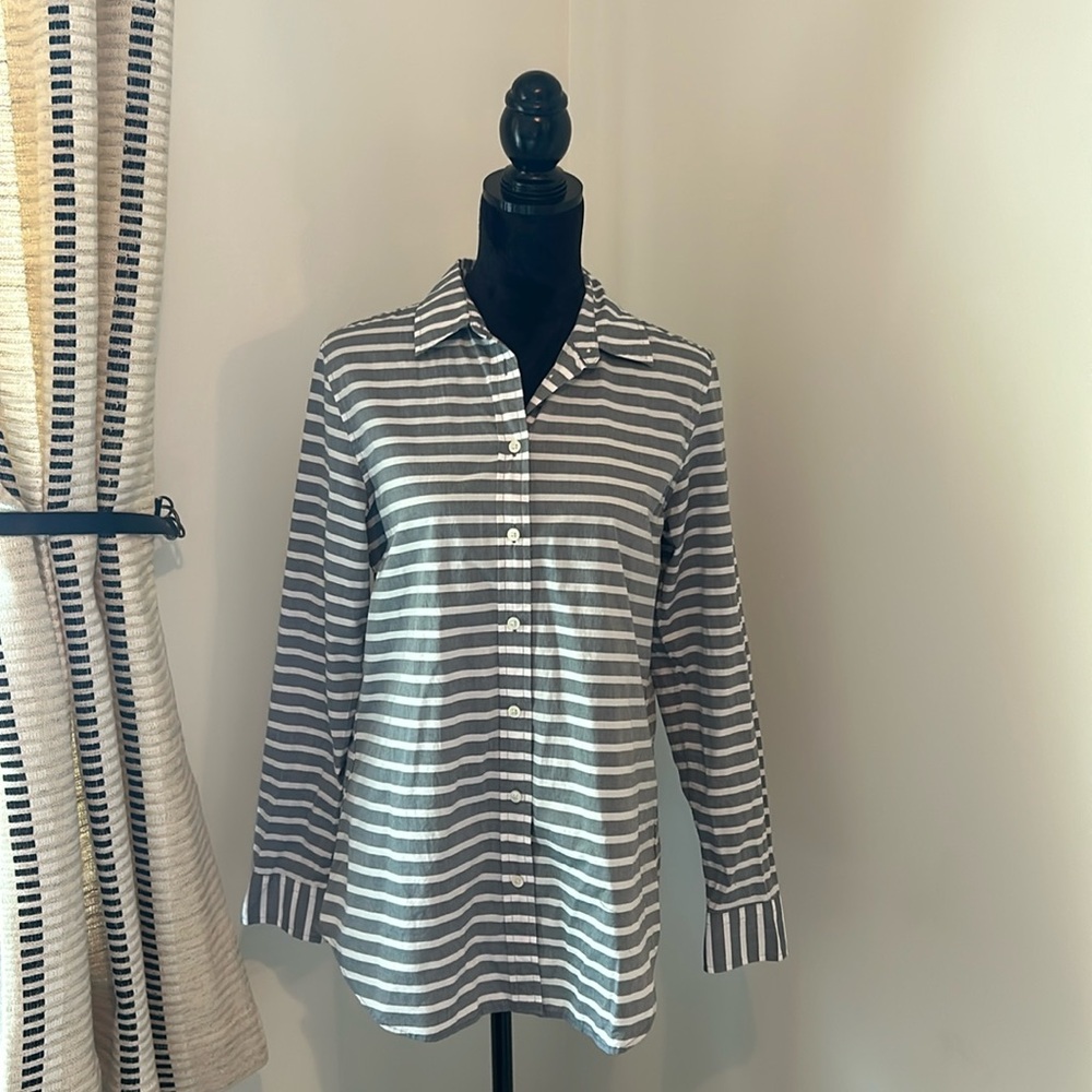 Banana Republic extra long button up shirt.